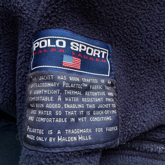 VTG 1995 Polo Sport Ralph Lauren Varsity Jacket Mens Med Blue Red USA Olympics - Picture 6 of 15